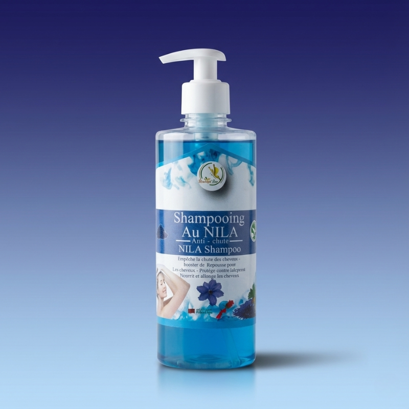Shampooing au Nila Bleu – Fortifiant & Aide à Limiter la Chute liée à la Casse